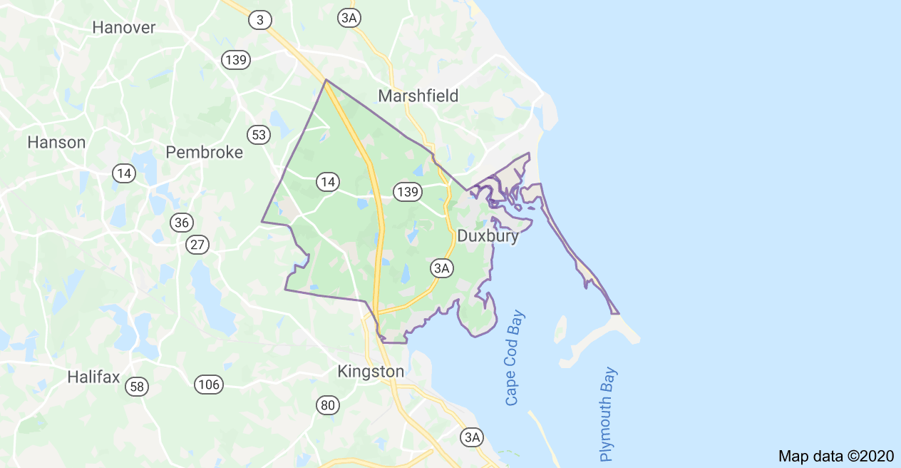 South Shore Roofing Pros - Duxbury Map