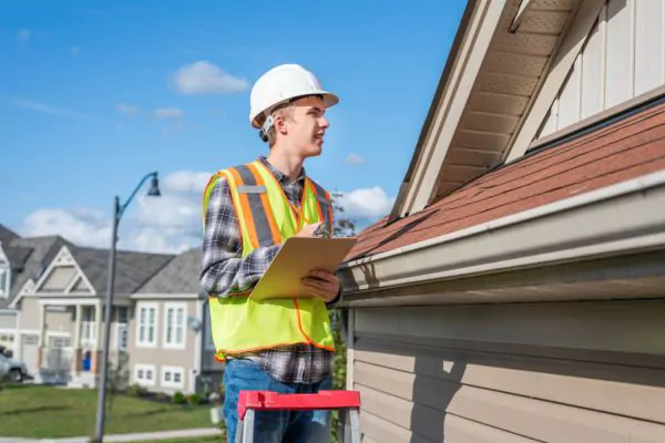 Professional Roofing Contractor Inspecting the Roof Deck